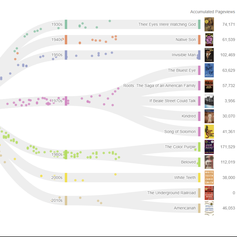 Charting 25 Million Black Novel Pageviews